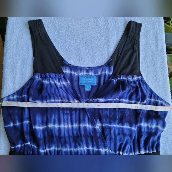 Simply Vera Vera Wang Sundress Tie Dye Blue  Large - Picture 8 of 15
